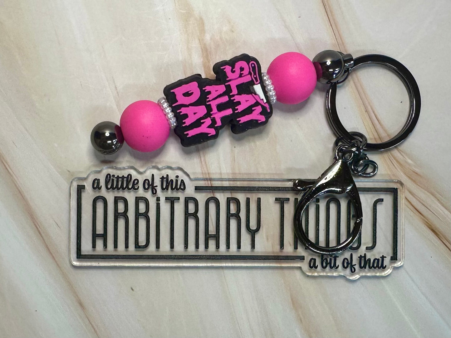 Black Slay All Day Keychain