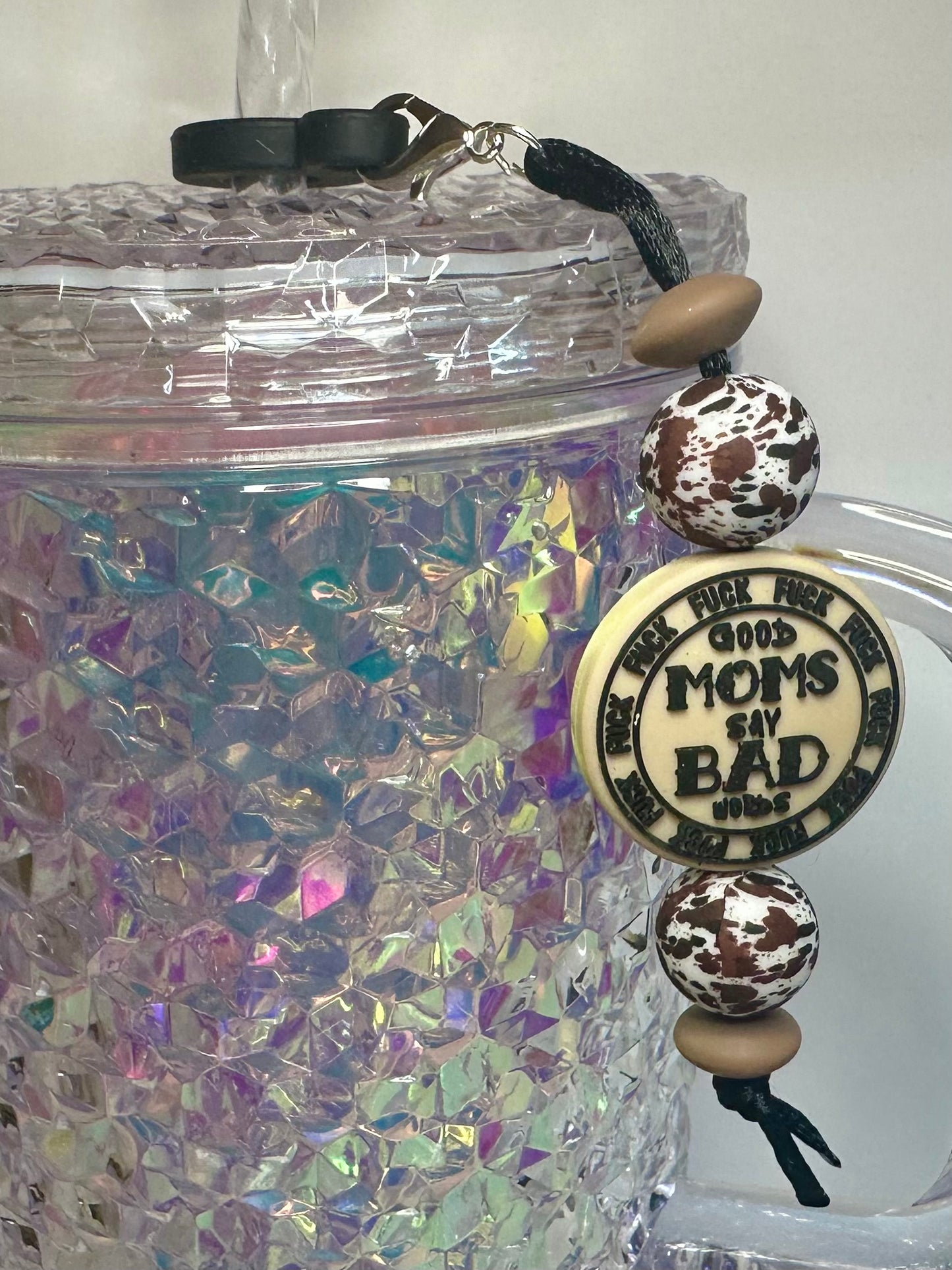 Tan Good Moms Straw Charms