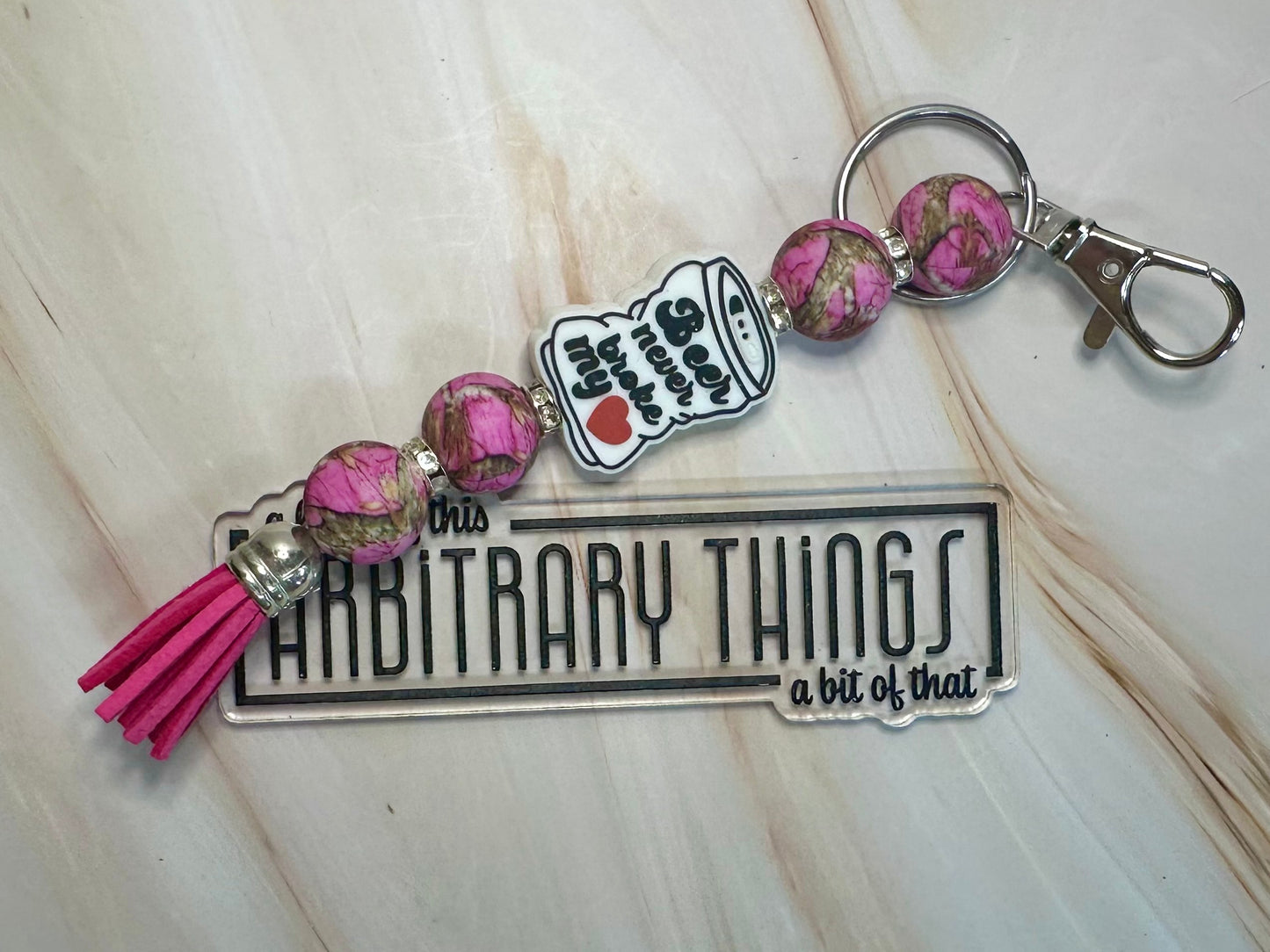 Beer Never Broke My Heart Keychain