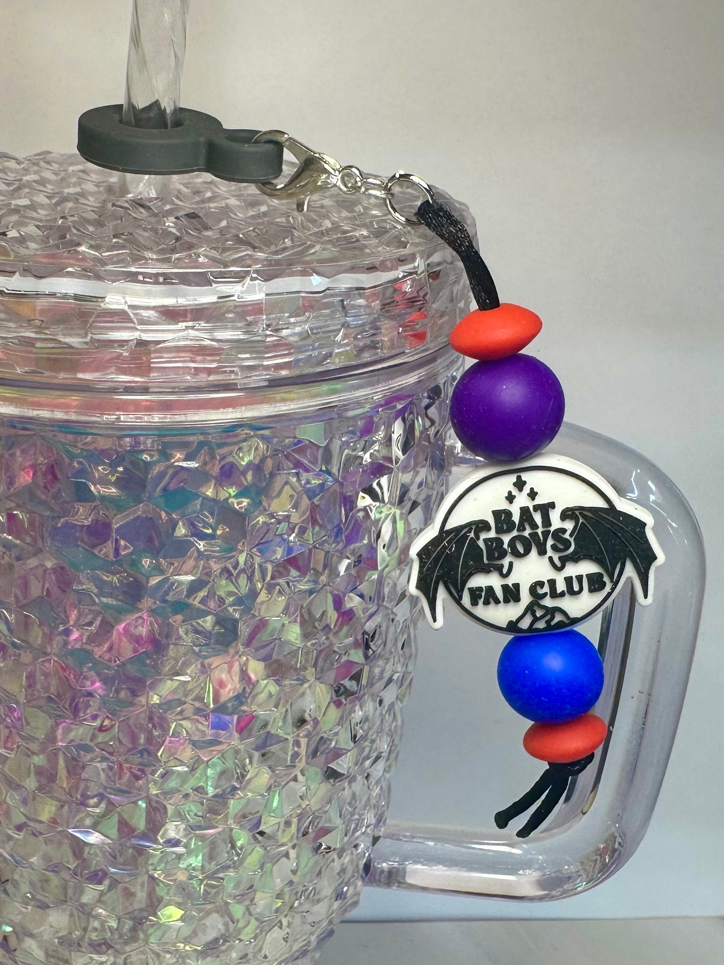 Bat Boys Straw Charm