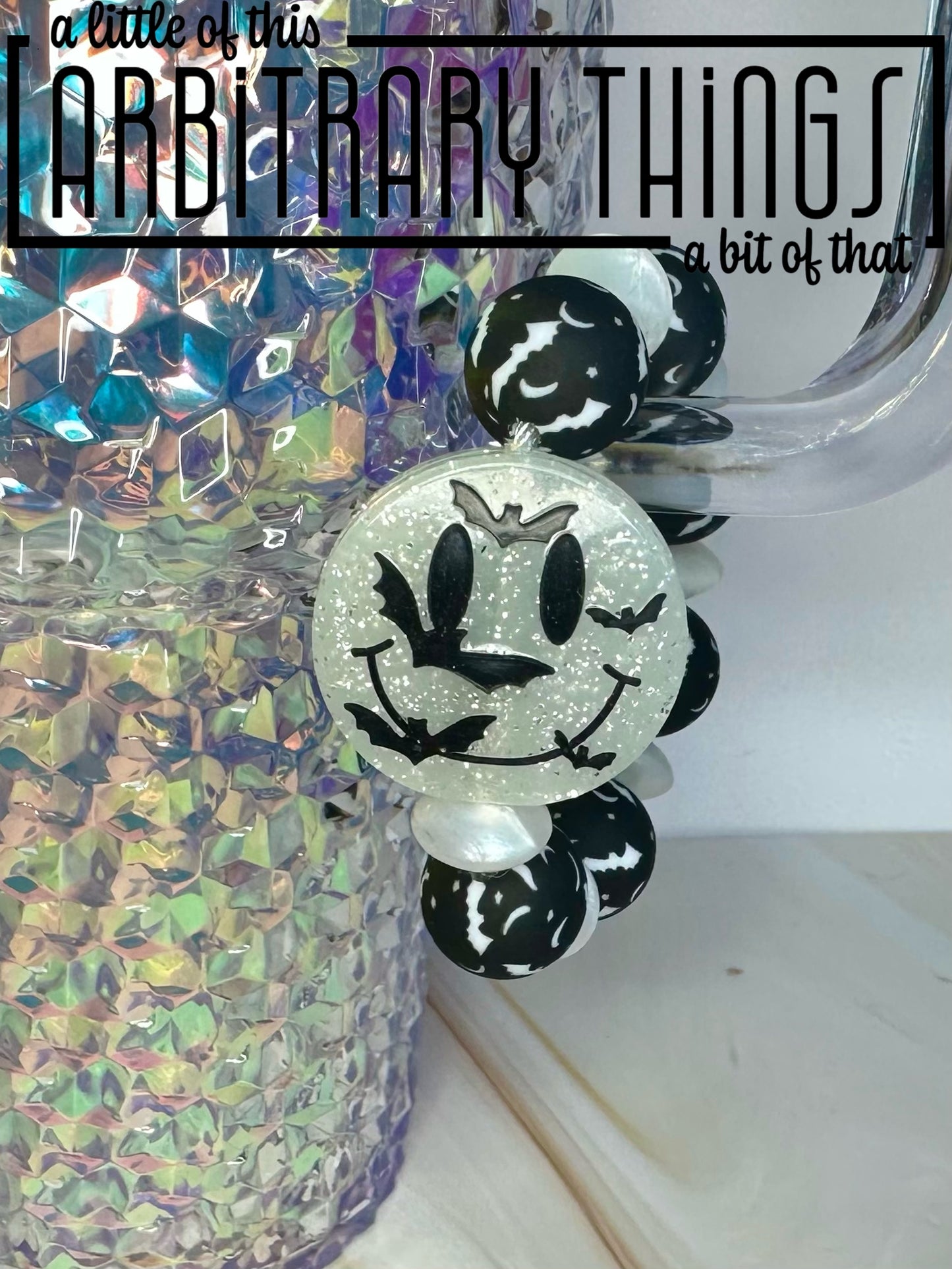 Bat Smiley Cup Charm