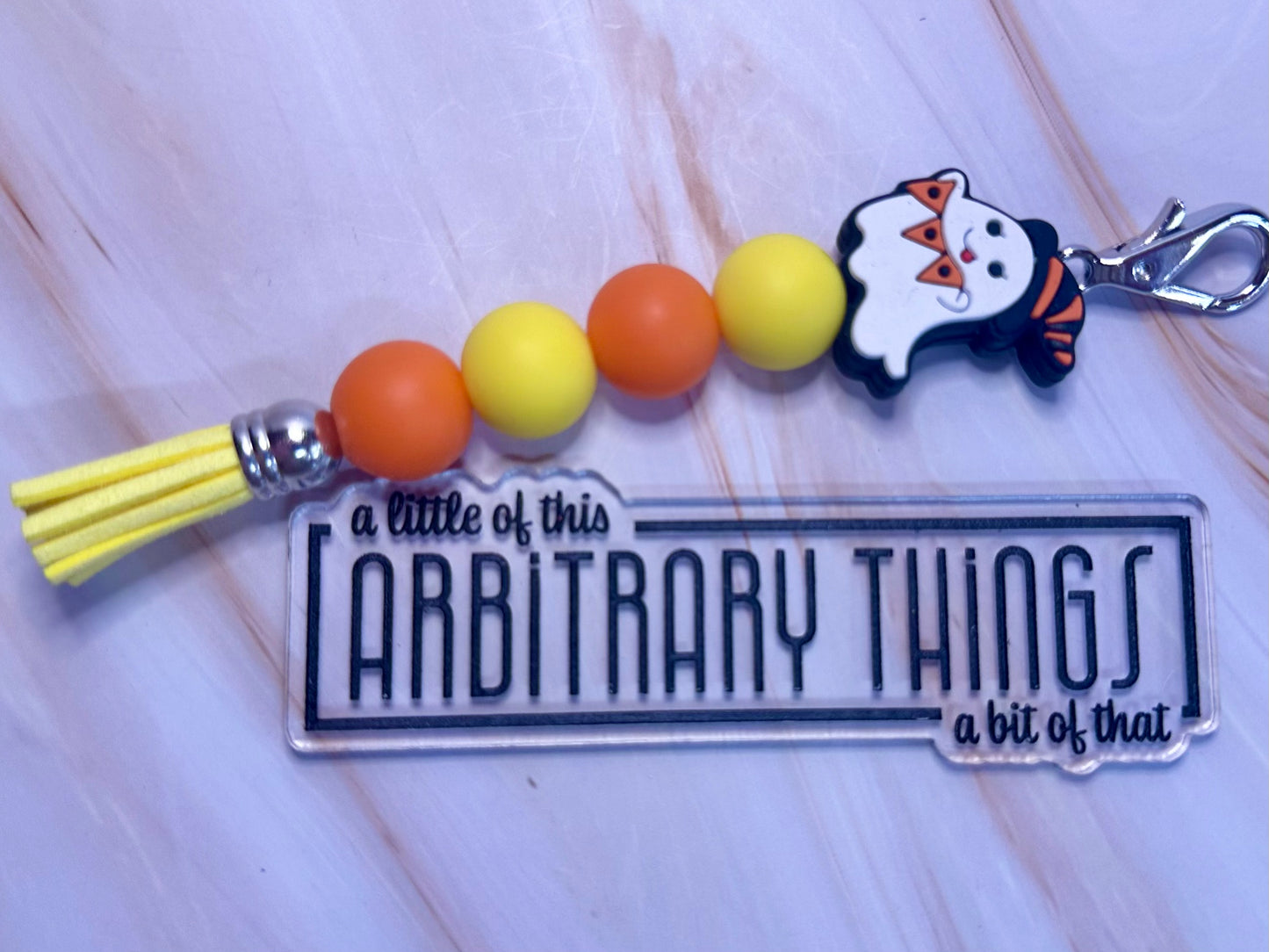 Leather Tassel Keychain Ghost