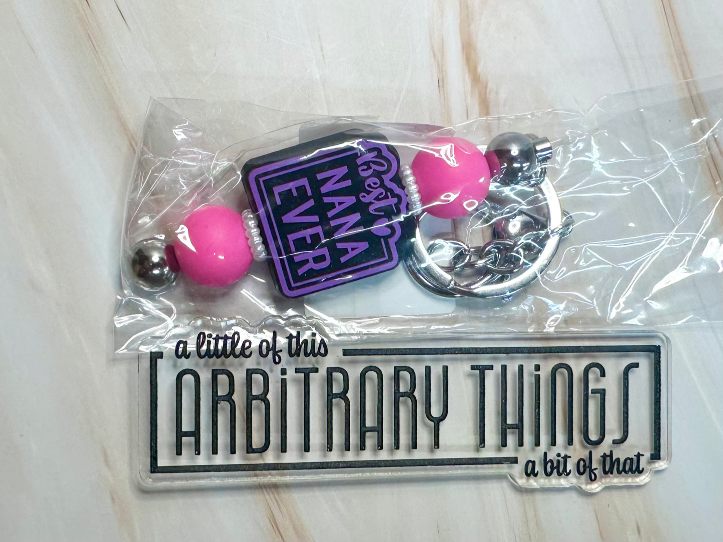 Purple Best Nana Keychain