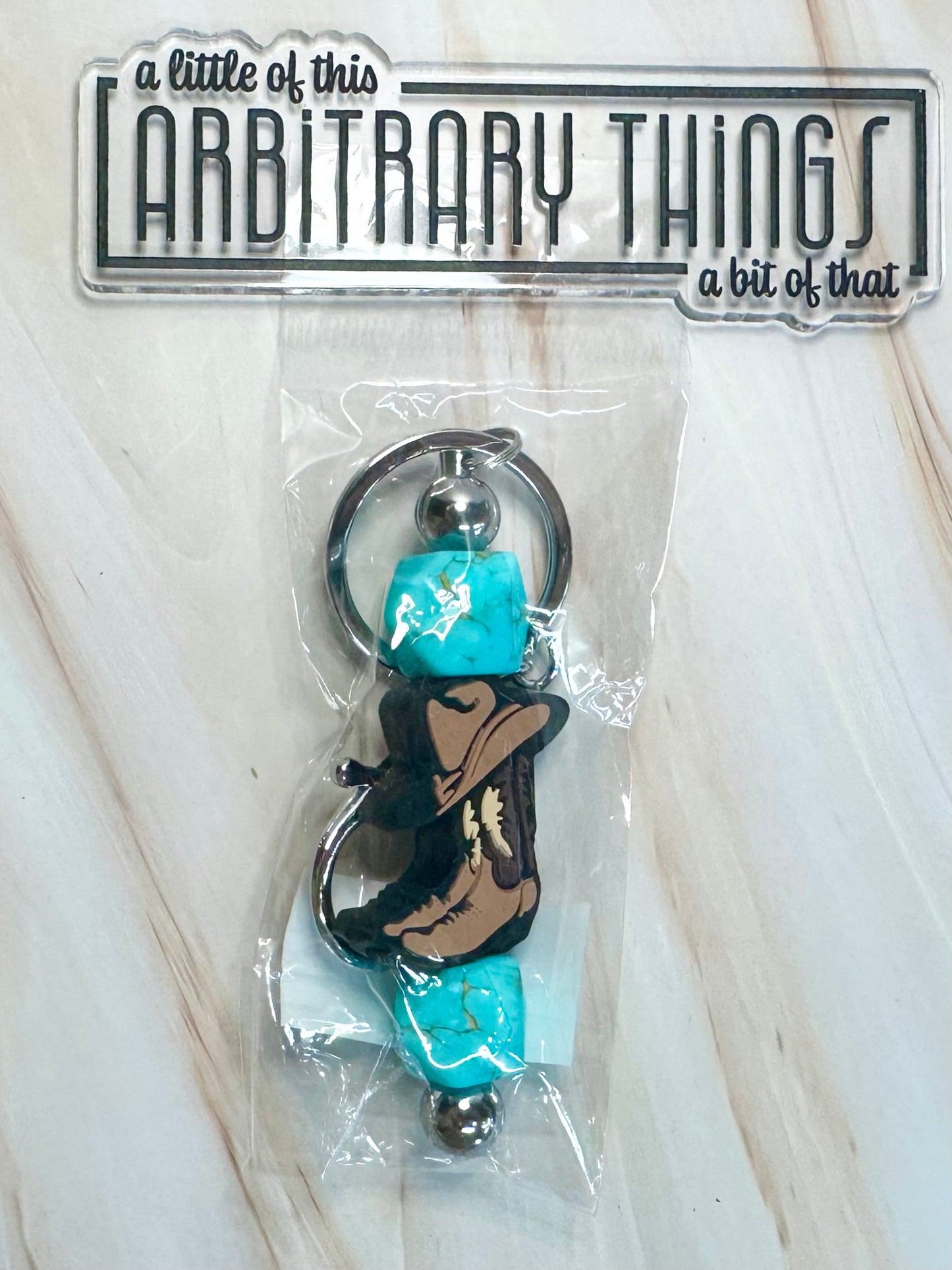 Turquoise Boots Keychain