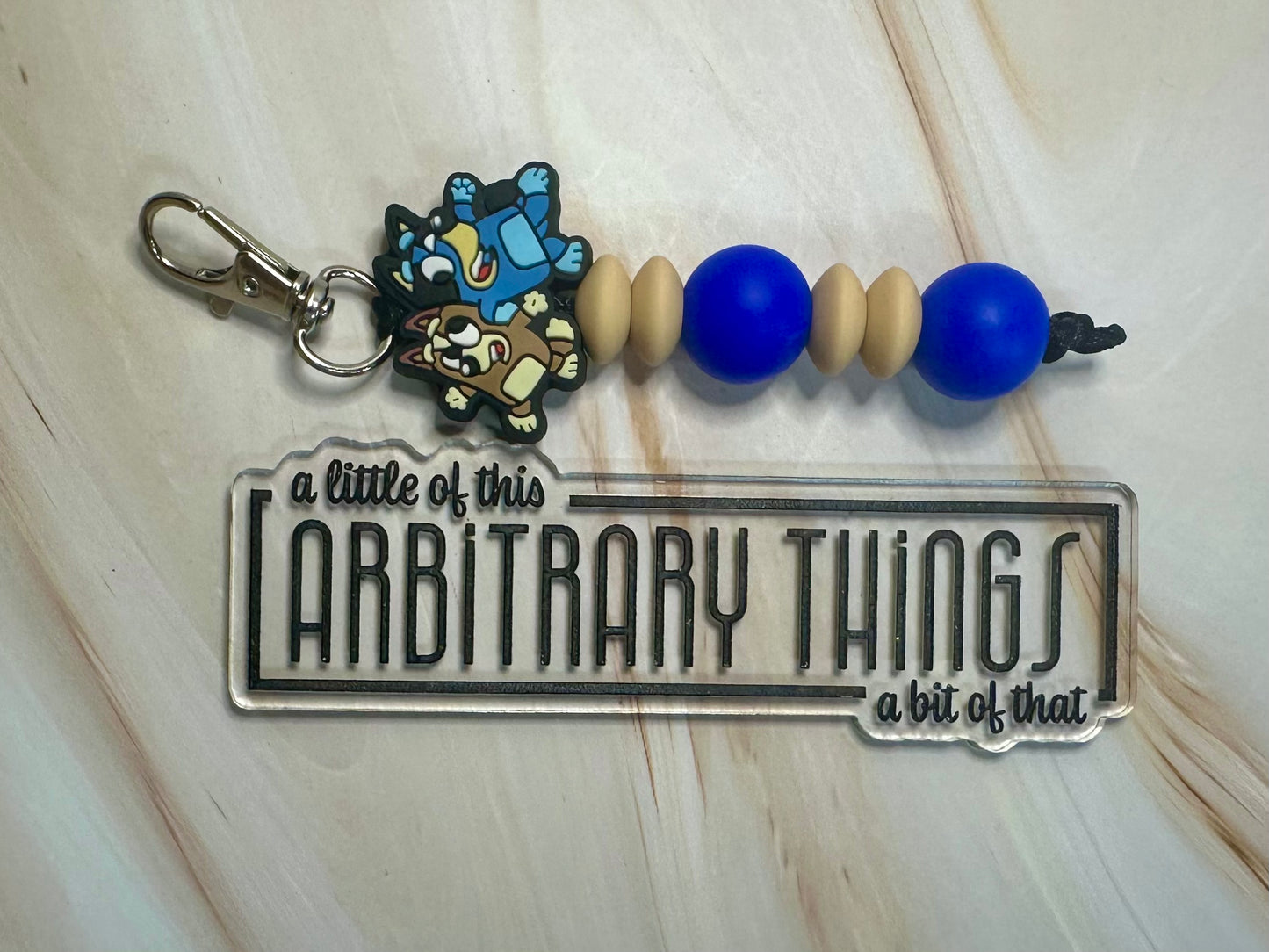 Blue Dog Zipper Pull