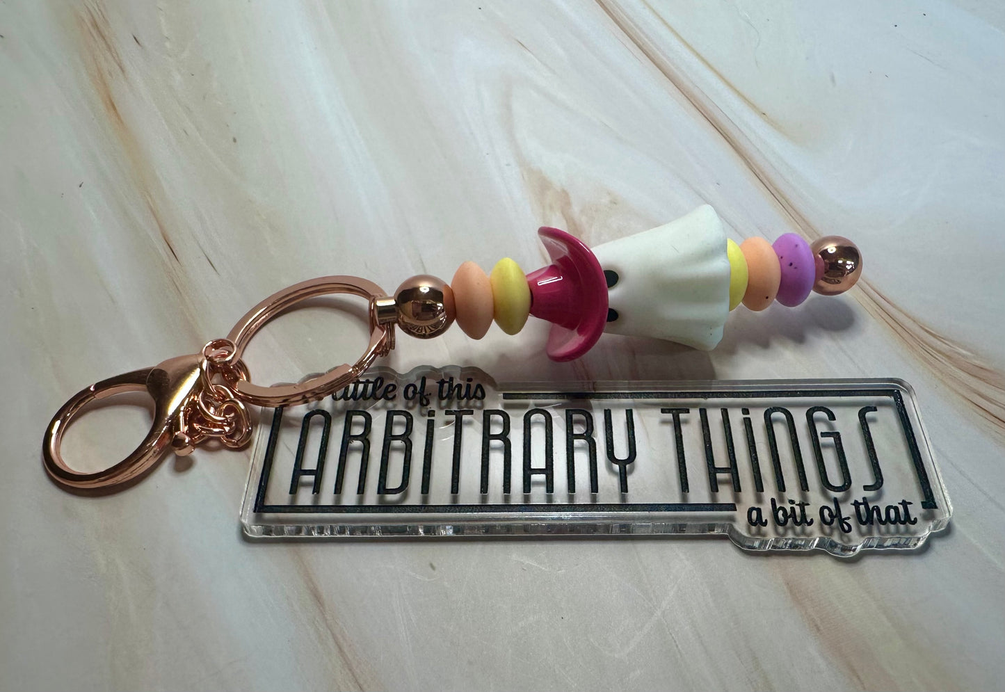 Pastel Ghost Cowboy Keychain