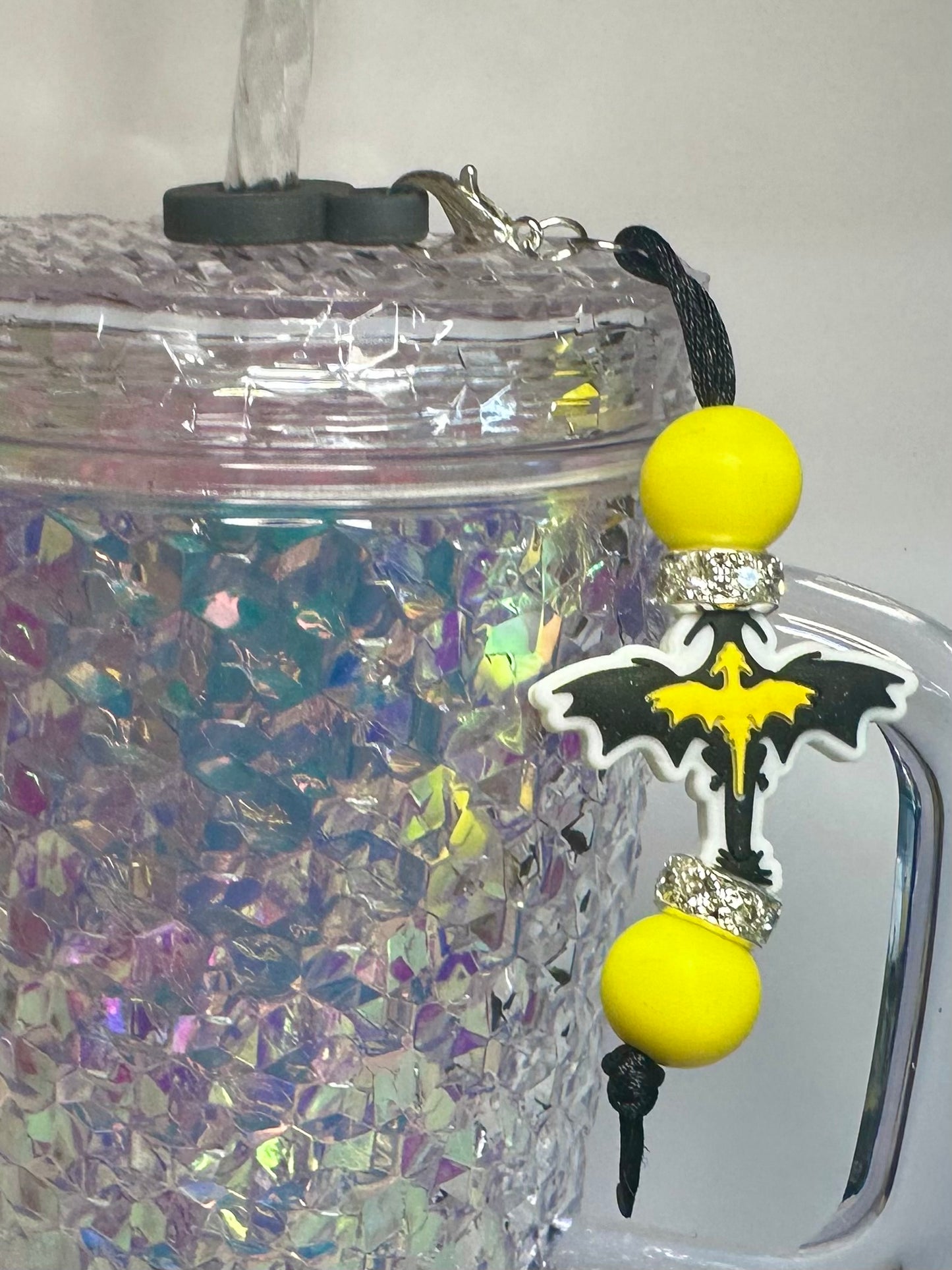Black & Gold Dragon Straw Charm