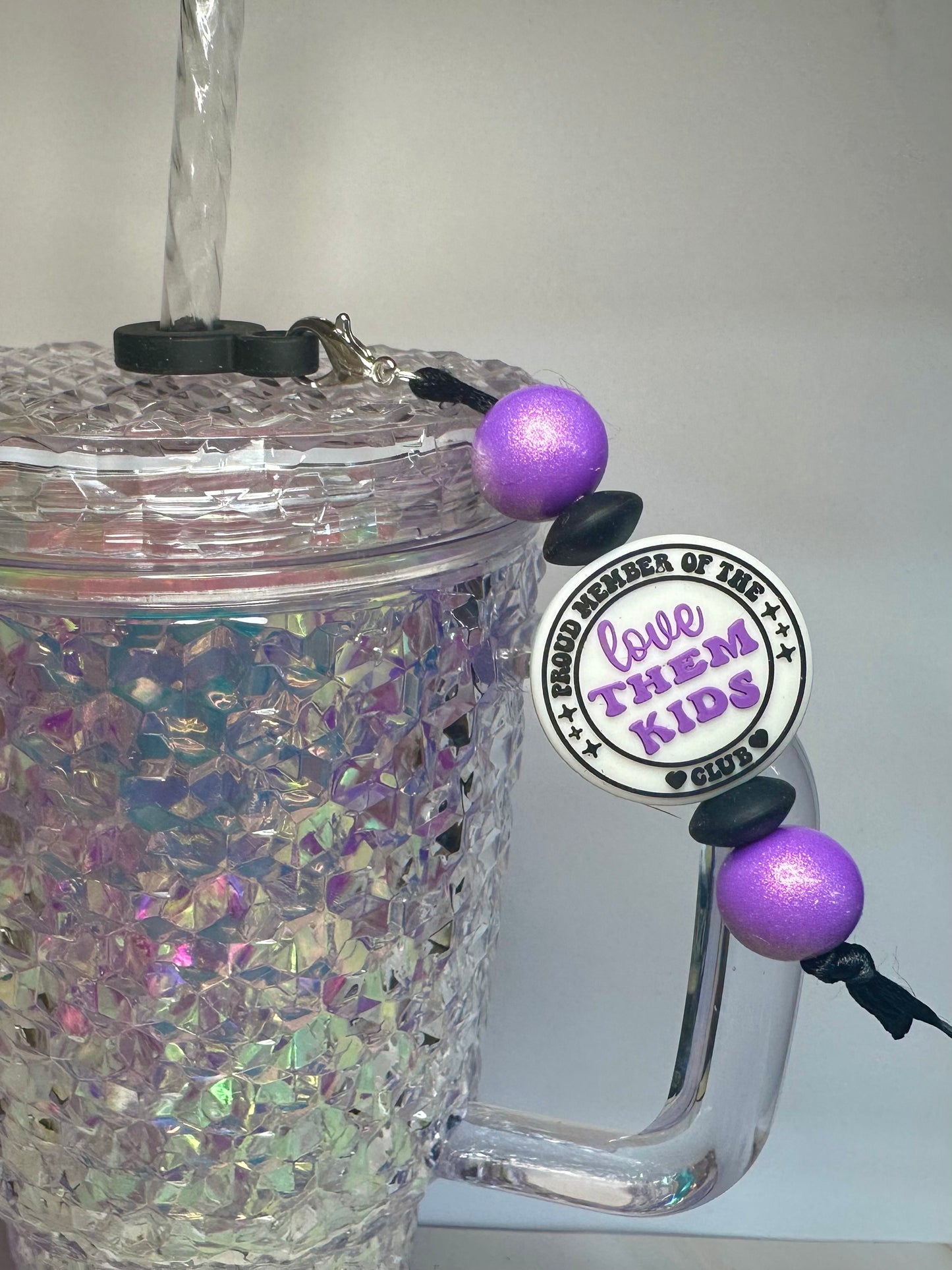 Love/F... Them Kids Straw Charm