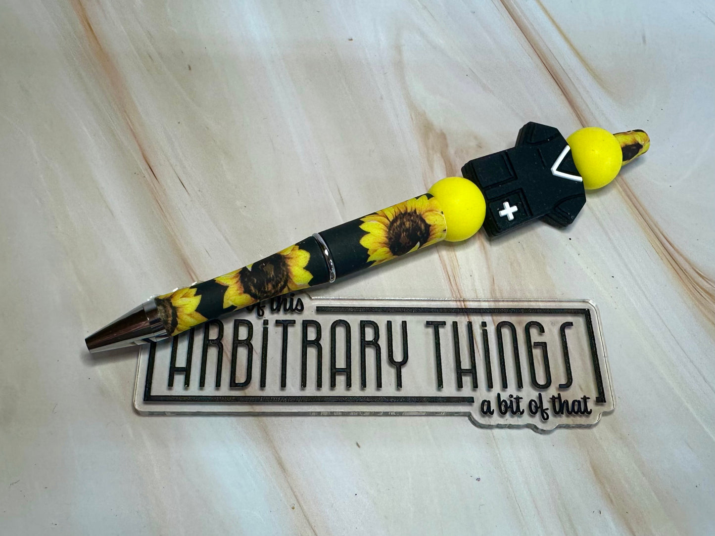 Black Sunflower Scrub Pen