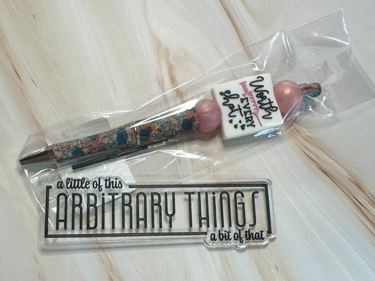 Worth Every Shot Pink Mauve Pen