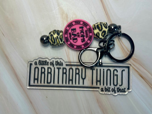 Cheetah Good Moms Keychain