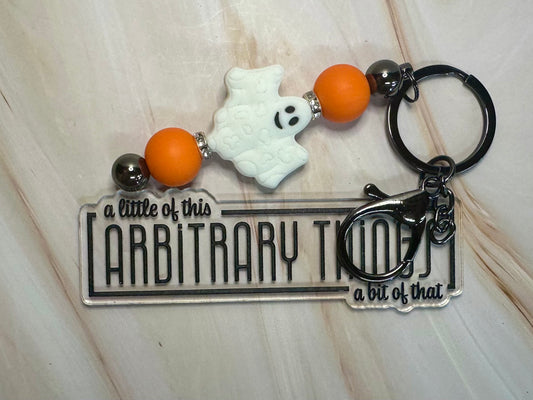 Orange Ghost Keychain