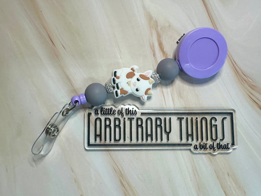 Purple Goat Badge Reel