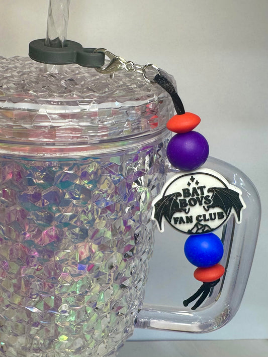 Bat Boys Straw Charm