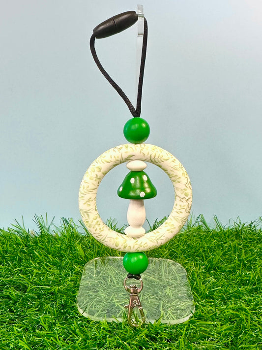 Green Mushroom Freshie Hanger