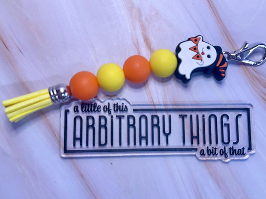 Leather Tassel Keychain Ghost