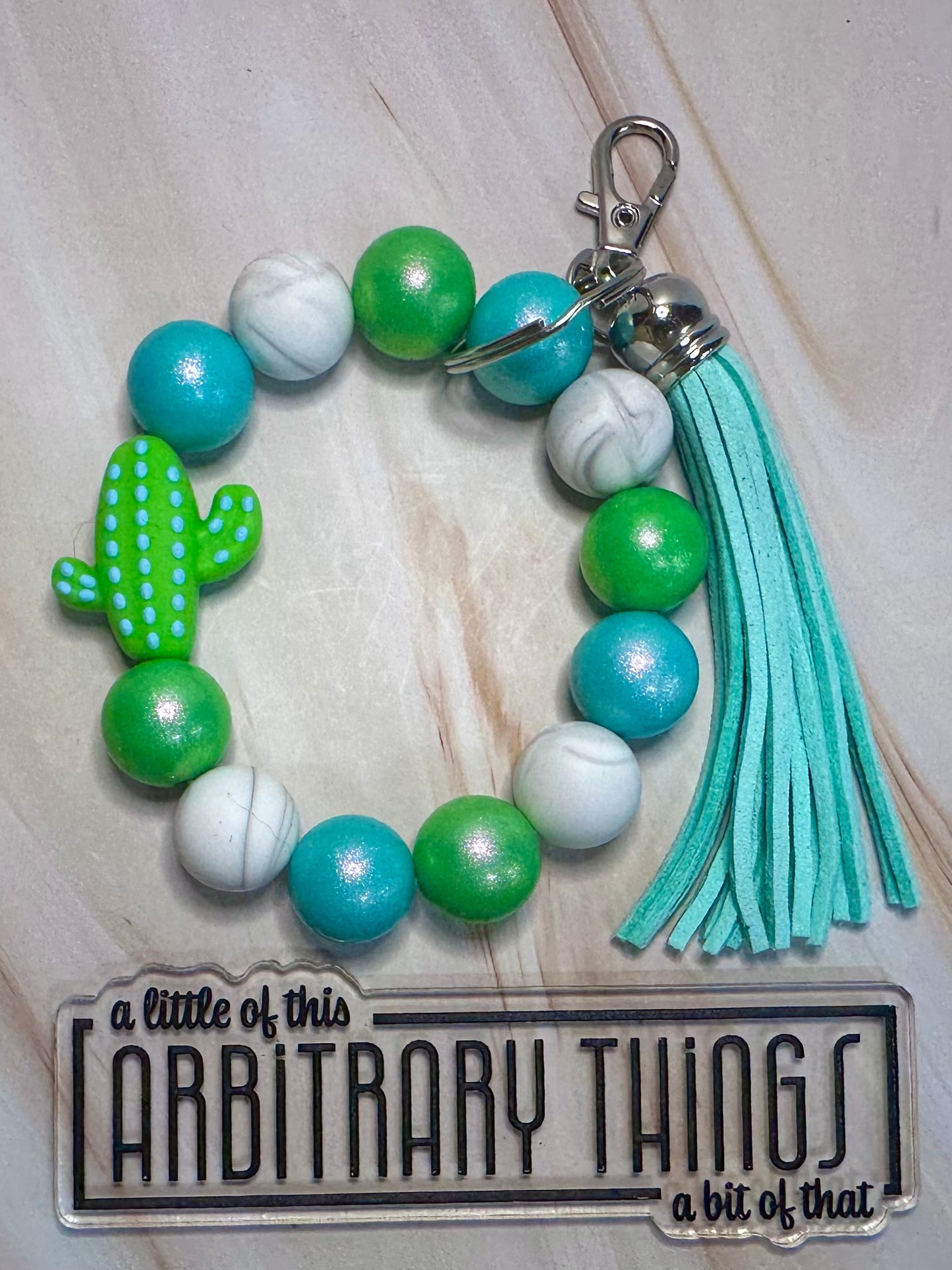 Blue Spotted Wristlet