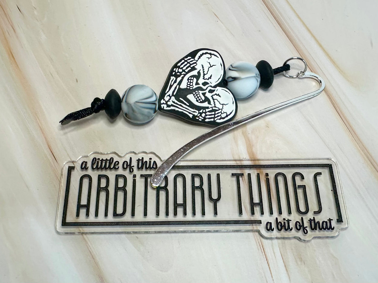 Skulls Heart Bookmark