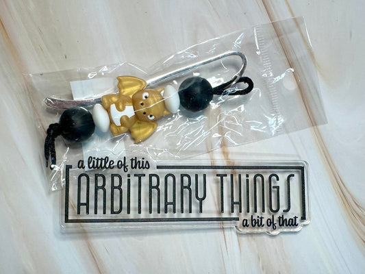 Gold 3D Dragon Bookmark