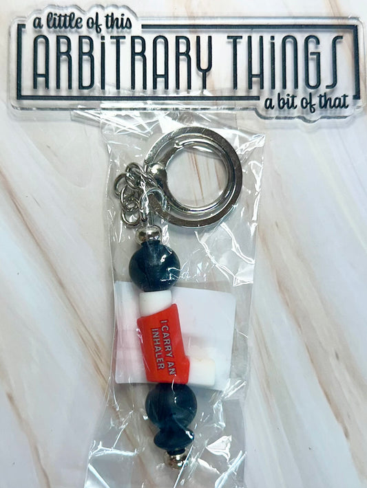 Black Inhaler Alert Keychain