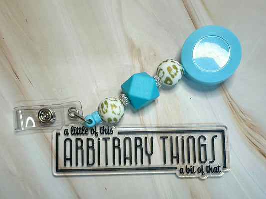 Blue Cheetah Badge Reel