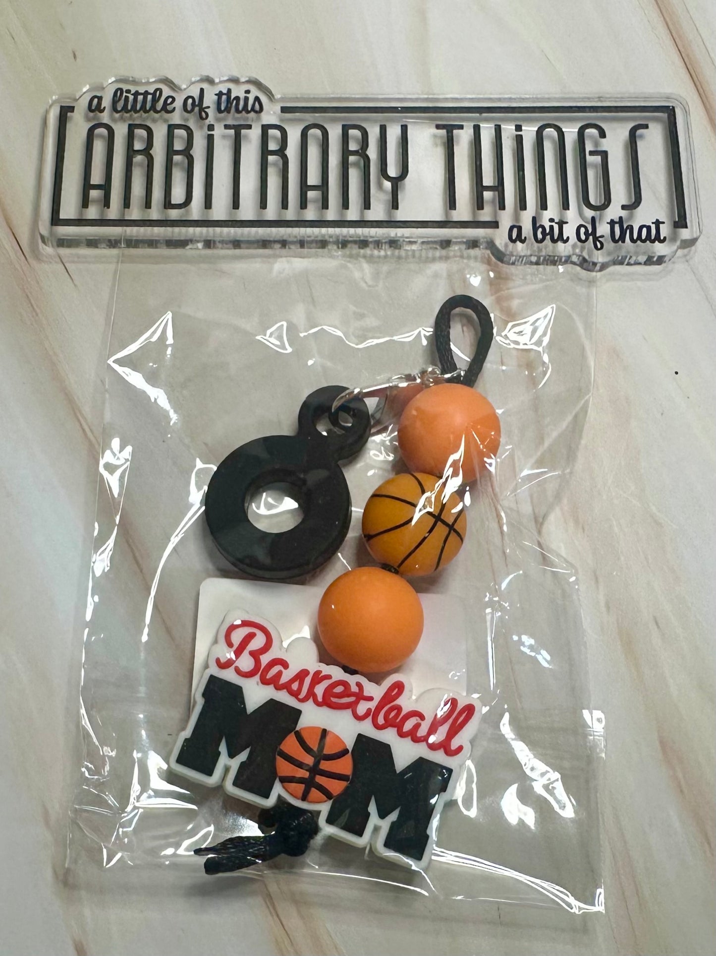 Basketball Mom Straw Charm