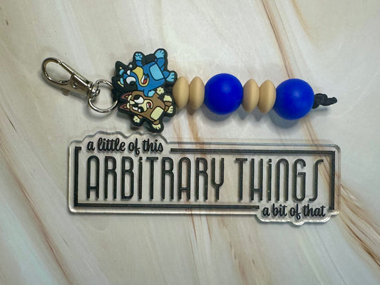 Blue Dog Zipper Pull