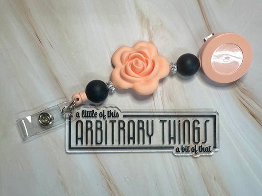 Coral Flower Badge Reel