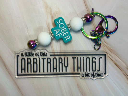 Oil Spill Sober AF Keychain