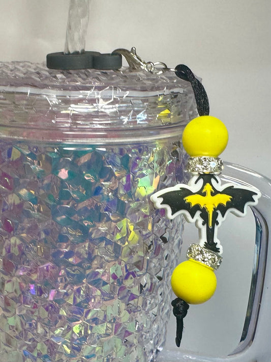 Black & Gold Dragon Straw Charm