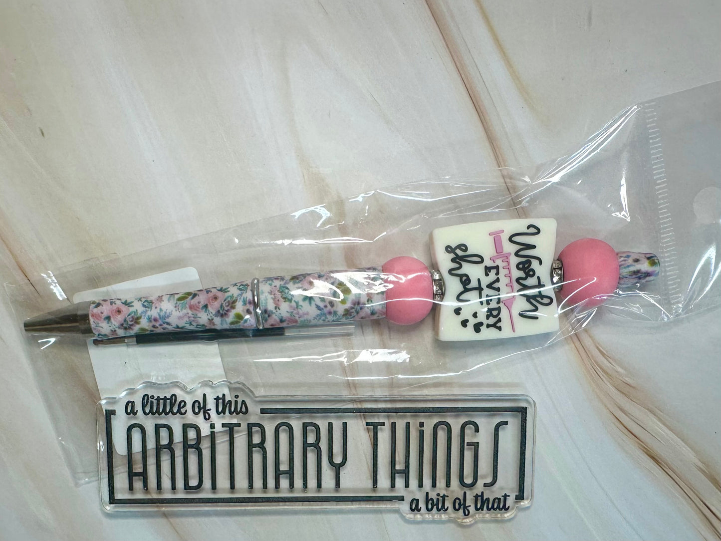 Worth Every Shot Pink Pen