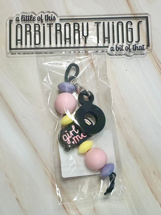 Girl Mom Straw Charm