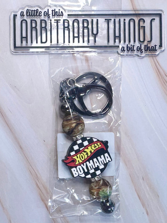 Camo Hot Mess Boy Mama Keychain