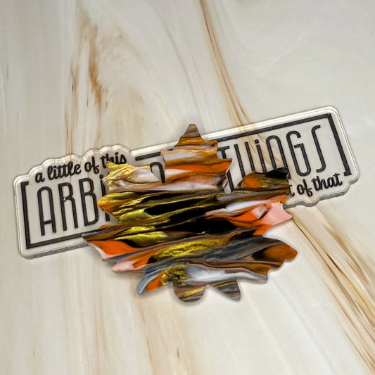 Acrylic Leaf Hair Clip