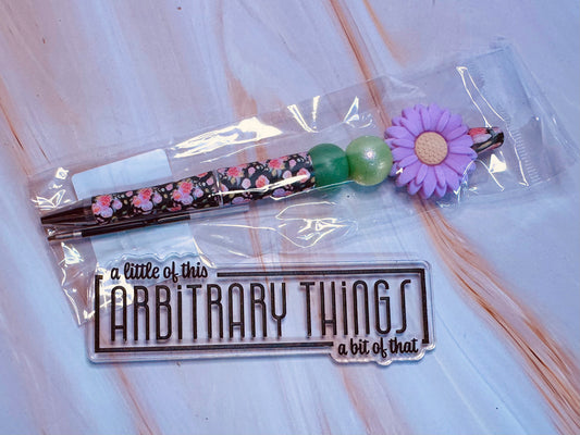 Floral Flower Shimmer Pen