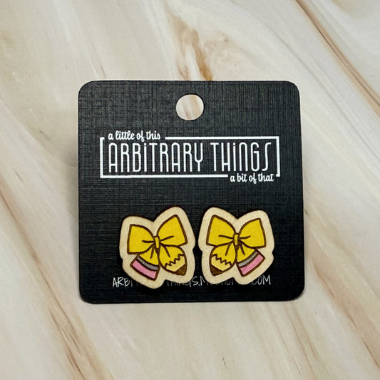 Pencil Bow Studs