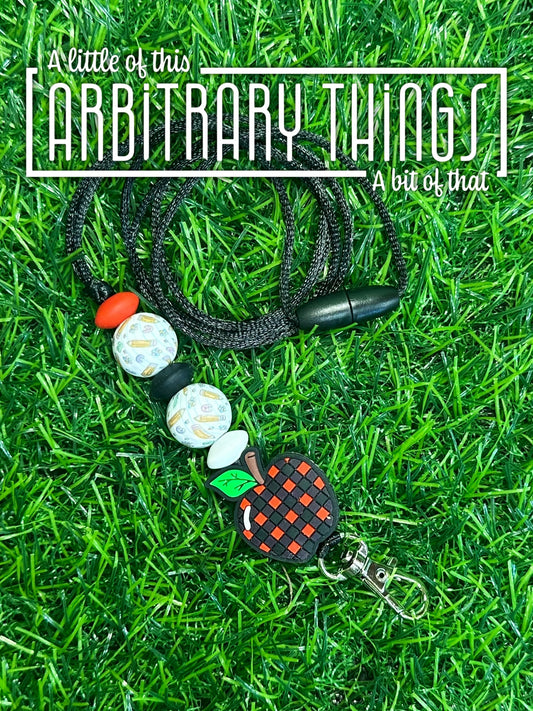Checker Apple Lanyard